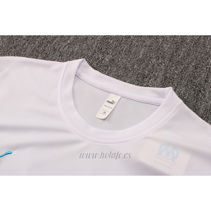 Chandal del Olympique Marsella Manga Corta 2021-2022 Blanco